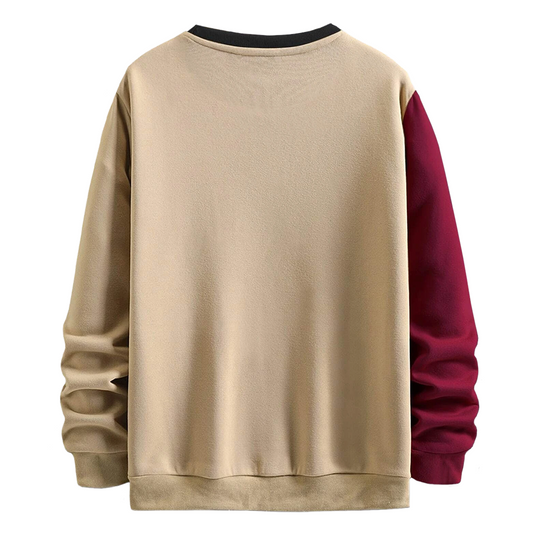 Polera Hombre Yansus Tricolor Beige Negro Vino