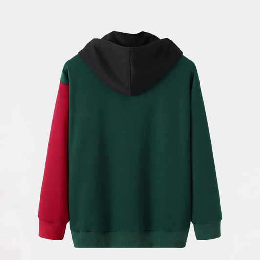 Polera Hombre Yansus Tricolor Verde Rojo Negro