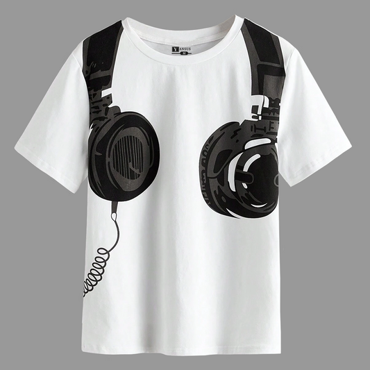 Polo Hombre Yansus Estampado Audifonos