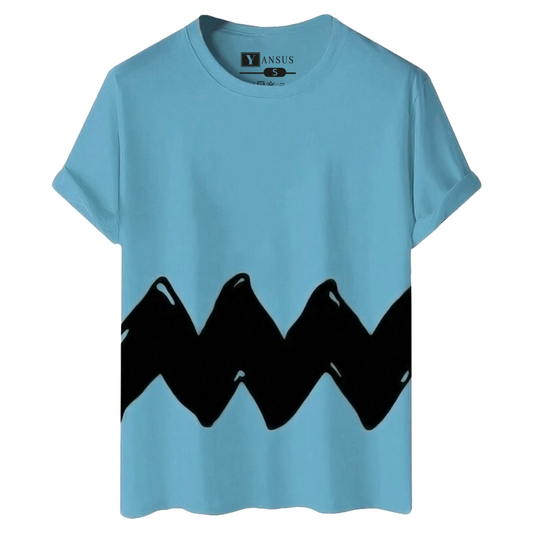 Polo Hombre Yansus Amarillo Estampado zig zag