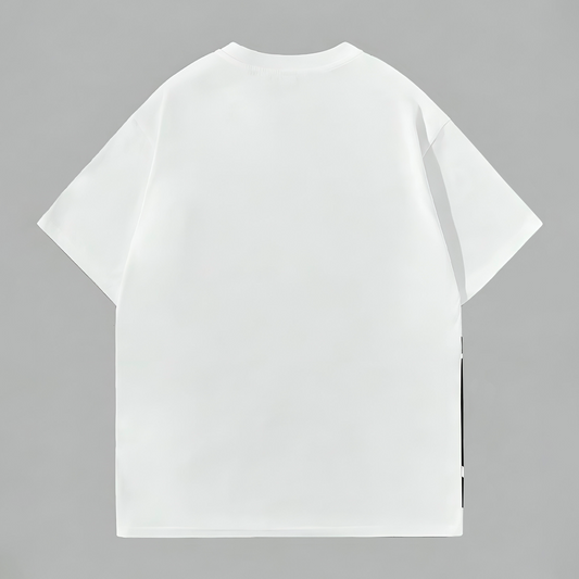 Polo Blanco Hombre Oversize Yansus Estampado Corazon