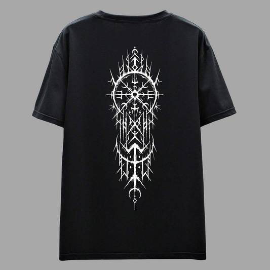 Polo Hombre Yansus Negro Estampado