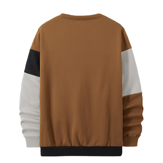 Polera Hombre Yansus Camello Tricolor Horizontal Hombre