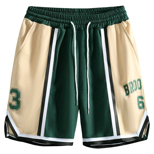 Short Hombre Yansus Tricolor Verde Beige Blanco