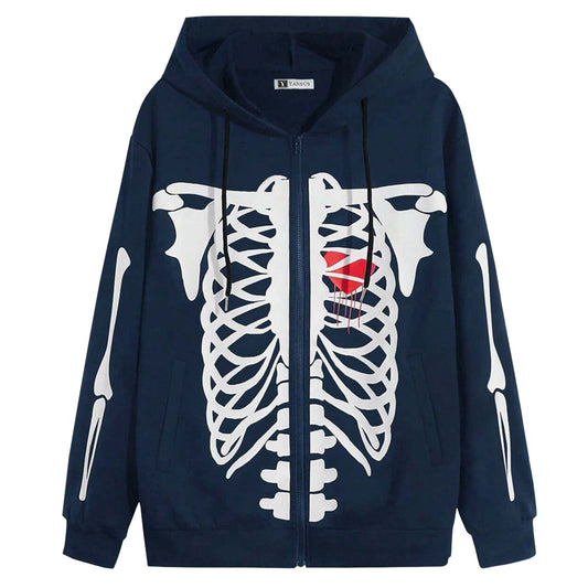 Polera Hombre Yansus Estampado Esqueleto Corazon