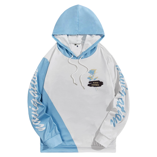 Polera Hombre Yansus Blanco Celeste Navigation