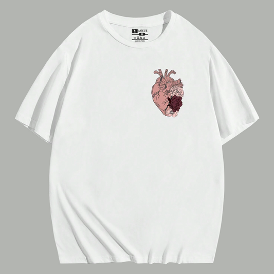 Polo Hombre Yansus Estampado Corazon Flores