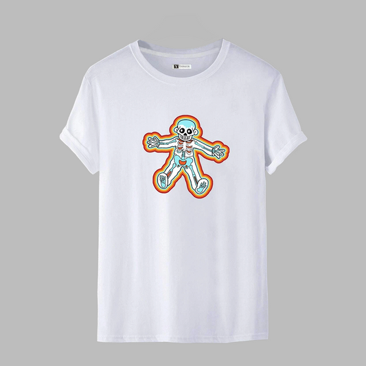 Polo Hombre Yansus Blanco Estampado Electrico