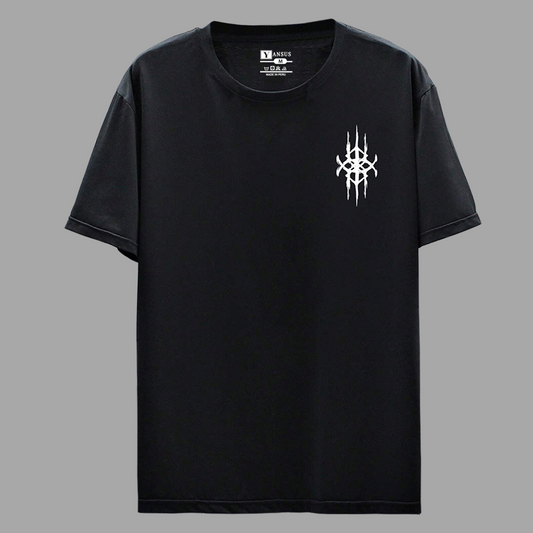 Polo Hombre Yansus Negro Estampado