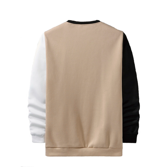 Polera Hombre Yansus Beige Tricolor Vertical