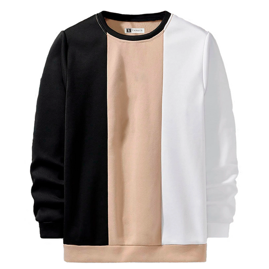 Polera Hombre Yansus Beige Tricolor Vertical