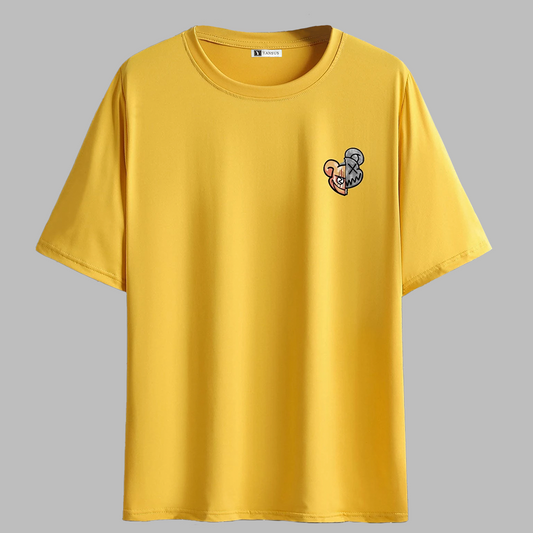 Polo Hombre Yansus Amarillo Estampado oso