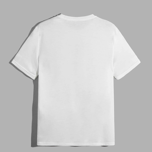 Polo Blanco Hombre Yansus Camiseta Estampado de Letra Japones