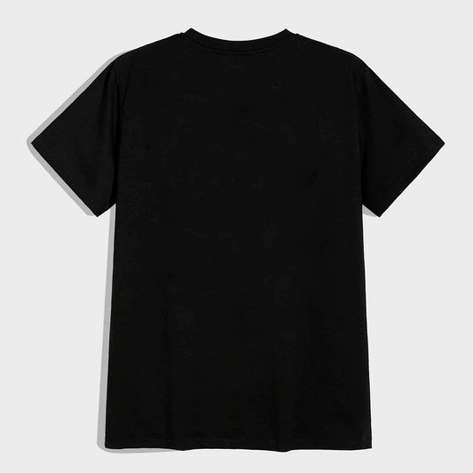 Polo Negro Hombre Camiseta Yansus Estampado Corazón